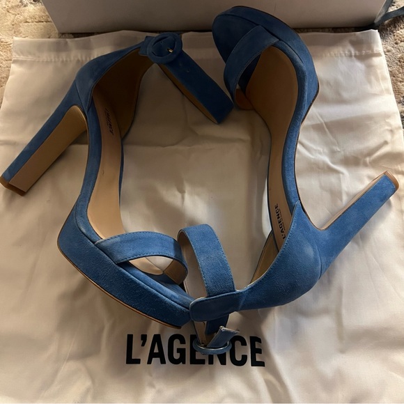 L’AGENCE Blue High Heels size 38 made in Spain
